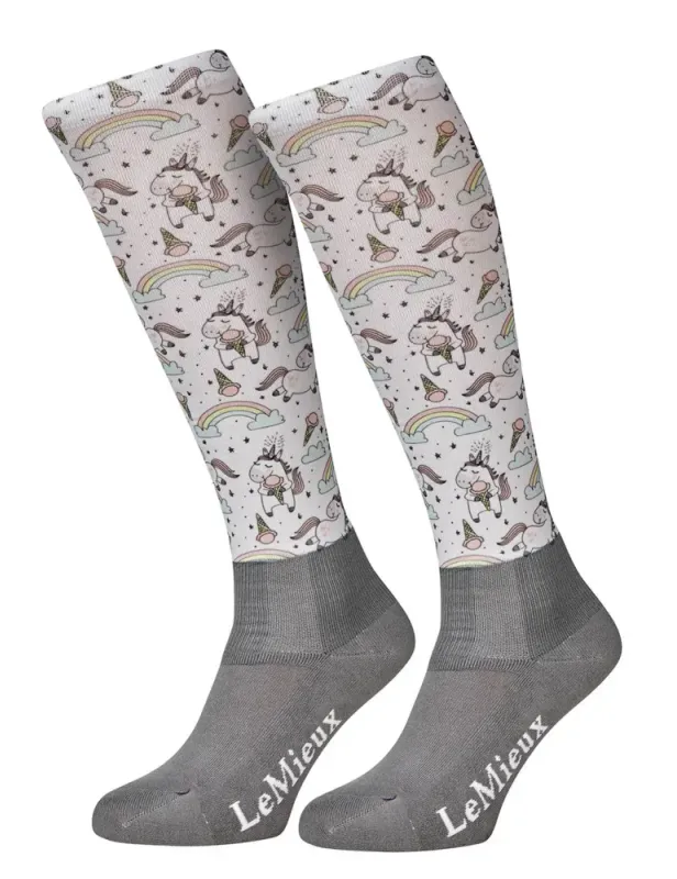 LeMieux Unicorn Rainbows Footsie sokker 5 pk 