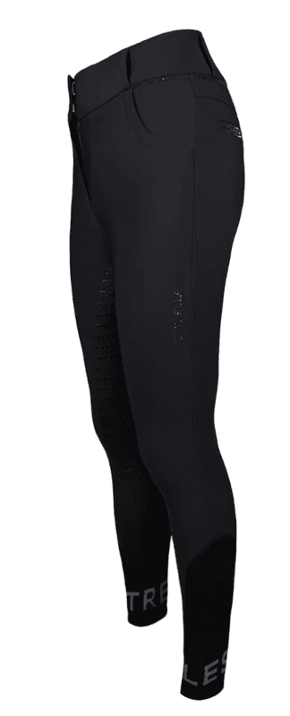 Estrelle Design Crystal Chain Ridebukse F-Grip  Sort